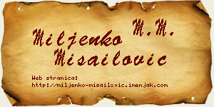 Miljenko Misailović vizit kartica